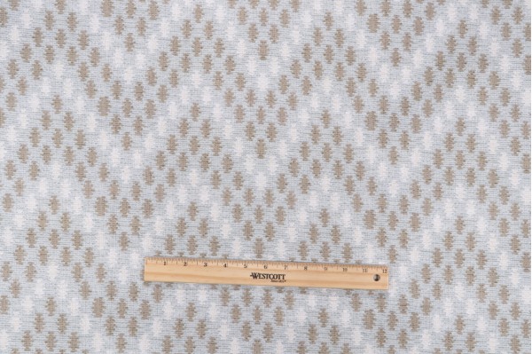 P Kaufmann Canyon Chevron Printed Cotton Drapery Fabric in Moonstone 