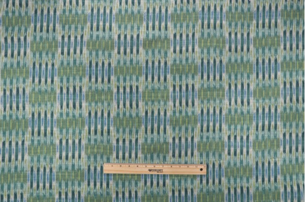 P Kaufmann Odisha Printed Cotton Blend Drapery Fabric in Seafoam 