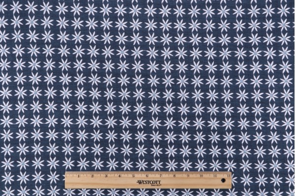 PK Lifestyles Daisy Embroidered Drapery Fabric in Blue 