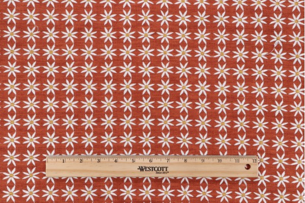 PK Lifestyles Daisy Embroidered Drapery Fabric in Spice 