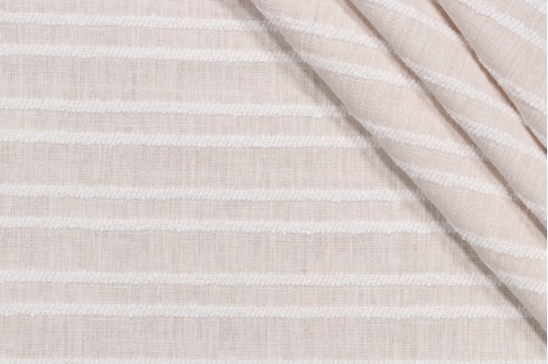PK Lifestyles Stanton Stripe Woven Upholstery Fabric in Flax 