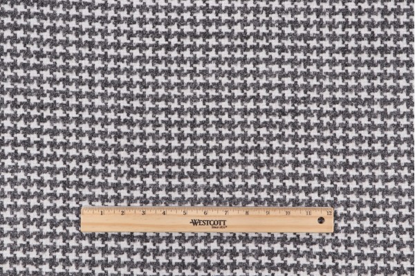 Sample of PK Lifestyles Lia Houndstooth Woven Chenille Upholstery Fabric in Domino 