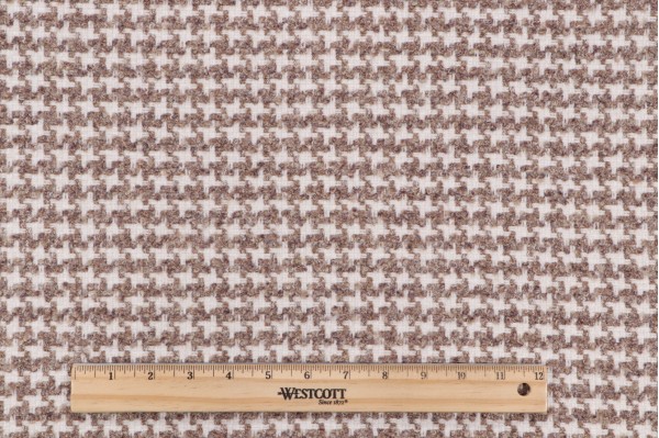 PK Lifestyles Lia Houndstooth Woven Chenille Upholstery Fabric in Truffle 
