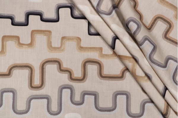 PK Lifestyles Frills Printed & Embroidered Drapery Fabric in Topaz 