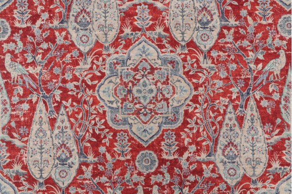 PK Lifestyles Wanderer Printed Cotton Blend Drapery Fabric in Indienne 