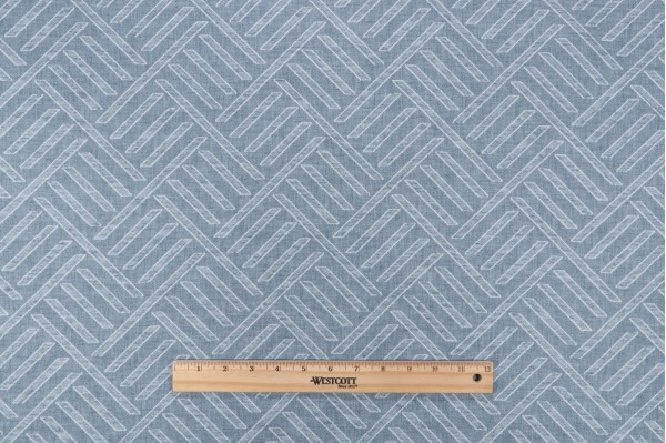 PK Lifestyles Grecco Key Woven Decorator Fabric in Chambray 