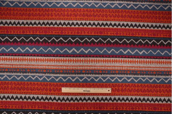 PK Lifestyles Pilgrimage Stripe Woven Upholstery Fabric in Carnival 