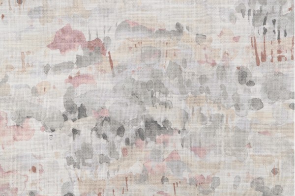 PK Lifestyles Water Coloring Printed Cotton Blend Drapery Fabric in Silver Lake 