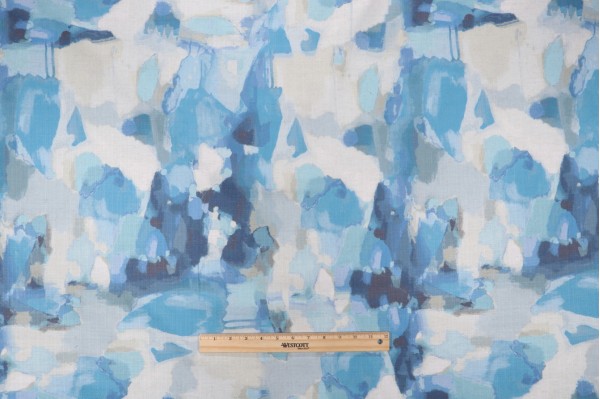 PK Lifestyles Lunar Voyage Printed Drapery Fabric in Atmosphere 