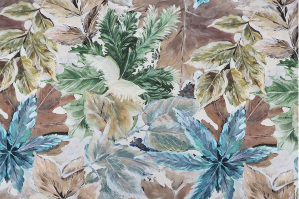 Hamilton Acer Printed Cotton Drapery Fabric in Spring 