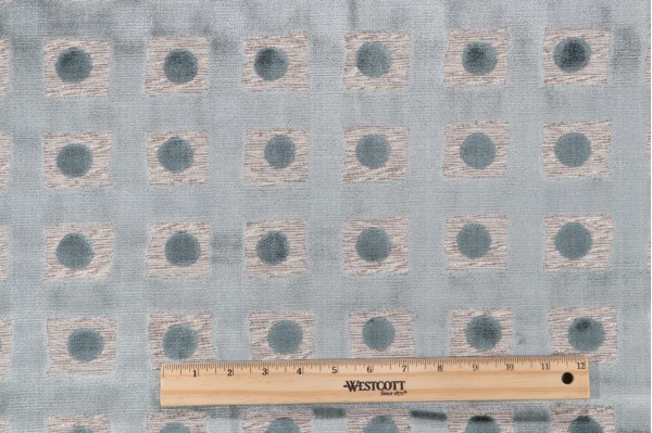 Hamilton Domino Velvet Upholstery Fabric in Glacier 