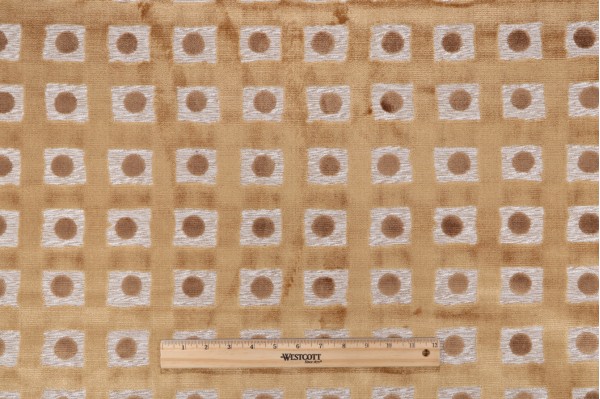 Hamilton Domino Velvet Upholstery Fabric in Caramel 