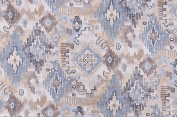 Magnolia Home Pomona Printed Cotton Drapery Fabric in Harbor 