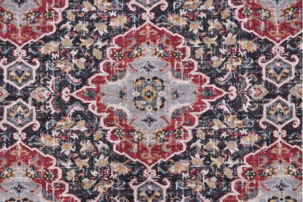 Sample of Covington Sabra Printed Cotton Drapery Fabric in 949-Cindersmoke 