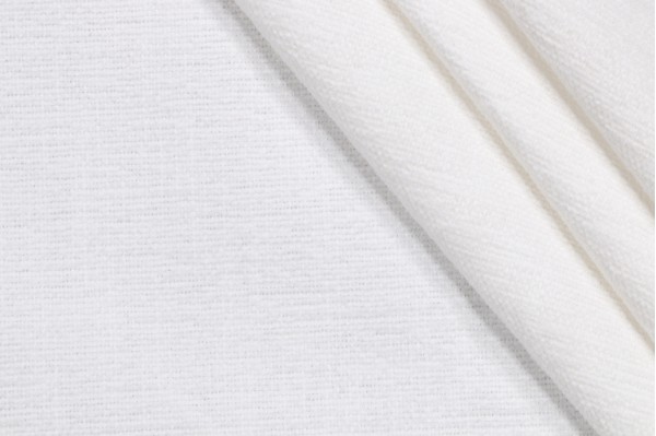 Molina Woven Solution Dyed Acrylic Chenille Outdoor Fabric in White