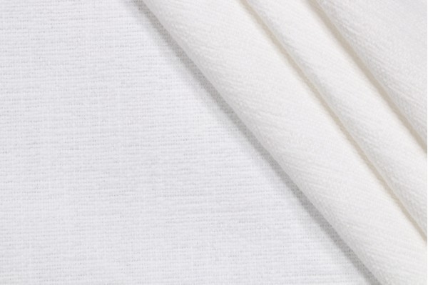 Molina Woven Solution Dyed Acrylic Chenille Outdoor Fabric in White