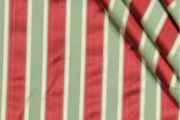 Scalamandre Recamier Woven Decorator Fabric in Green/Red/Beige