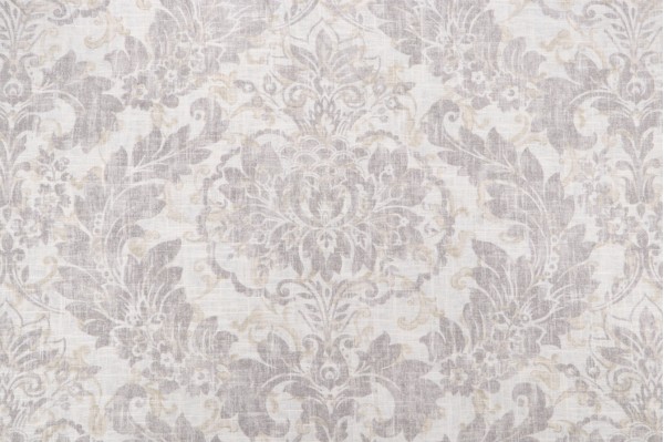 Covington Downton Printed Linen Blend Drapery Fabric in Graphite
