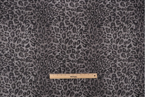 Covington Javan Printed Linen Blend Drapery Fabric in Charcoal 