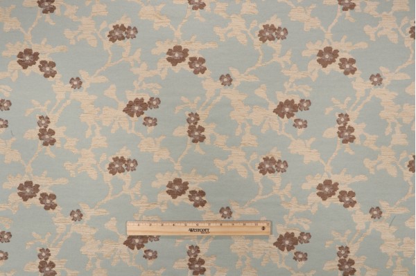Ophelia Woven Chenille Tapestry Fabric in Sea Breeze 