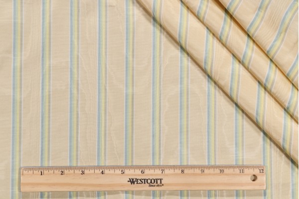 Scalamandre Moire Stripe Woven Decorator Fabric in Spring