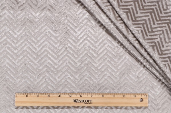 Wereby Velvet Upholstery Fabric in Feather