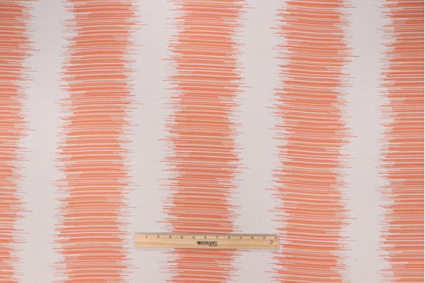 Stripe Woven Solution Dyed Acrylic Outdoor Fabric in Tangerine