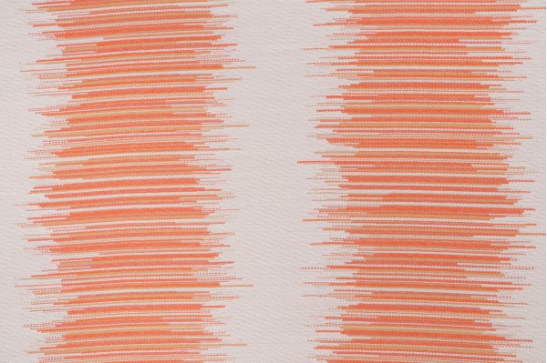 Stripe Woven Solution Dyed Acrylic Outdoor Fabric in Tangerine