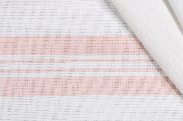 Classic Stripe Woven Upholstery Fabric in Blush