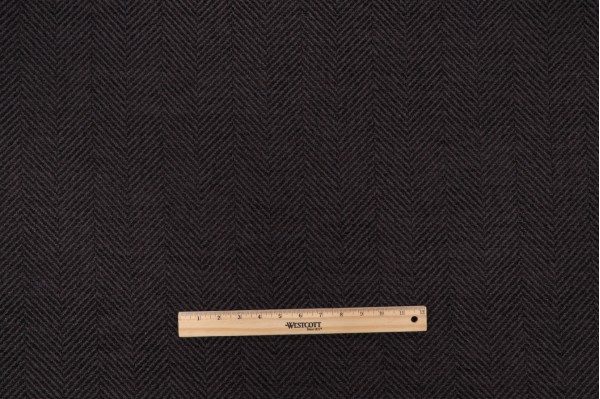 Chevron Woven Chenille Upholstery Fabric in Onyx