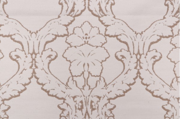 Acanthus Frame Woven Solution Dyed Acrylic Chenille Outdoor Fabric in Sand 