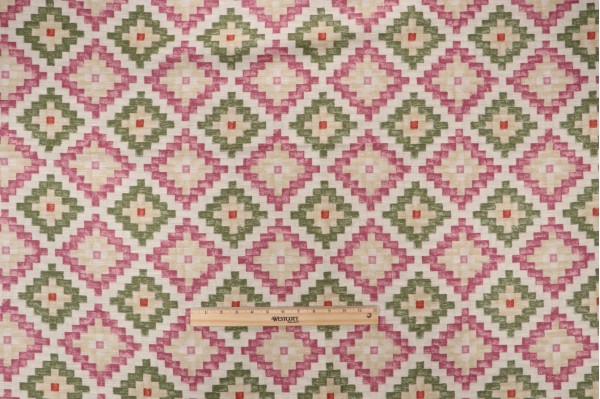 Click for Scalamandre Diamond Printed Cotton Drapery Fabric in Bloom  Scalamandre Diamond Printed Cotton Drapery Fabric in Bloom