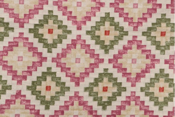 Click for Scalamandre Diamond Printed Cotton Drapery Fabric in Bloom  Scalamandre Diamond Printed Cotton Drapery Fabric in Bloom