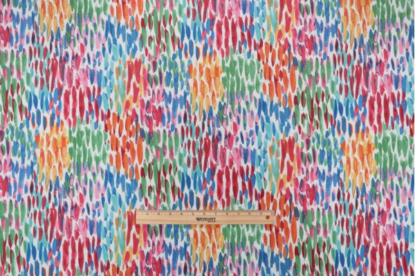 Kelly Ripa Home Make It Rain Printed Polyester Outdoor Fabric in Zinnia 