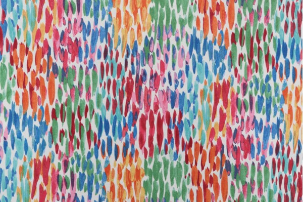 Kelly Ripa Home Make It Rain Printed Polyester Outdoor Fabric in Zinnia 