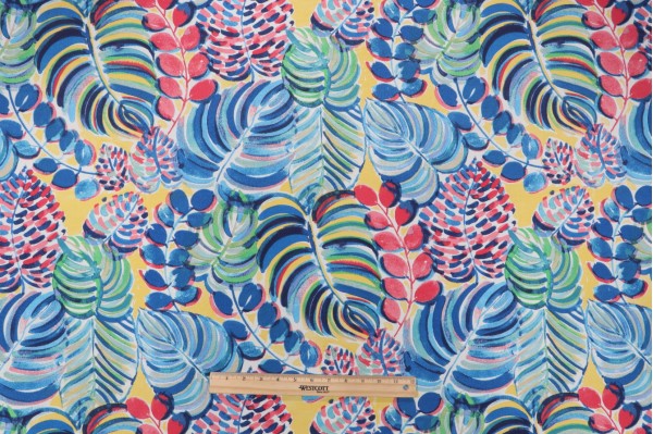 PK Lifestyles Beach Access Printed Polyester Outdoor Fabric in Calypso 