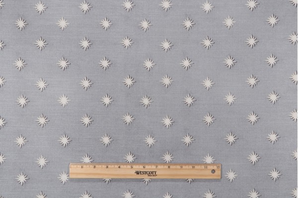 PK Lifestyles Starry Printed Cotton Drapery Fabric in Cream 