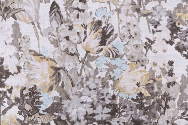 PK Lifestyles Summer Ready Printed Cotton Blend Drapery Fabric in Cloud 