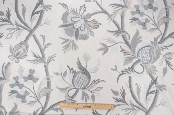 P Kaufmann Highfield/Nom Printed Cotton Drapery Fabric in Flint 