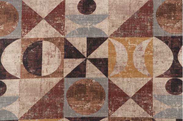 PK Lifestyles Take Form Printed Cotton Blend Drapery Fabric in Espresso 