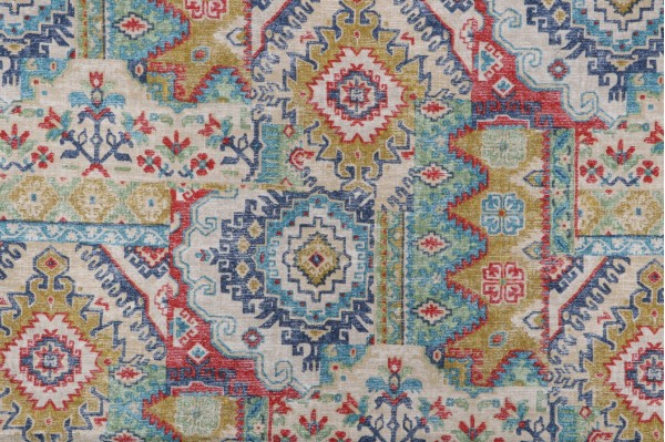 Click for Covington Parry Printed Cotton Blend Drapery Fabric in 100-Multi  Covington Parry Printed Cotton Blend Drapery Fabric in 100-Multi