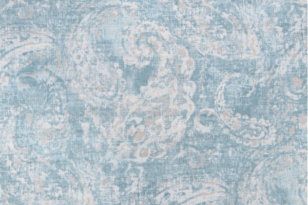 Covington Tear Drop Printed Cotton Blend Drapery Fabric in 596-Teal 