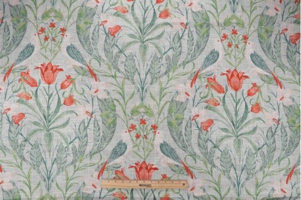 Sample of Covington Guinevere Printed Linen Blend Drapery Fabric in 545-Mineral 