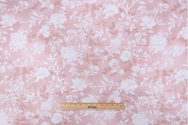 Sample of Covington First Light Printed Cotton Blend Drapery Fabric in 71-Bella Pink 