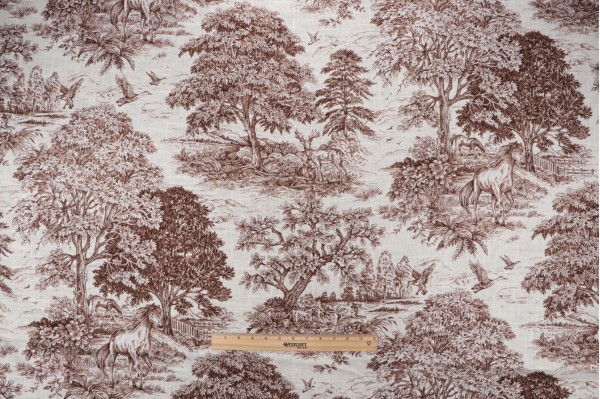 Covington Yellowstone Printed Linen Blend Drapery Fabric in 69-Driftwood 