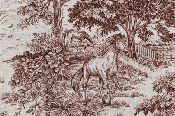 Covington Yellowstone Printed Linen Blend Drapery Fabric in 69-Driftwood 