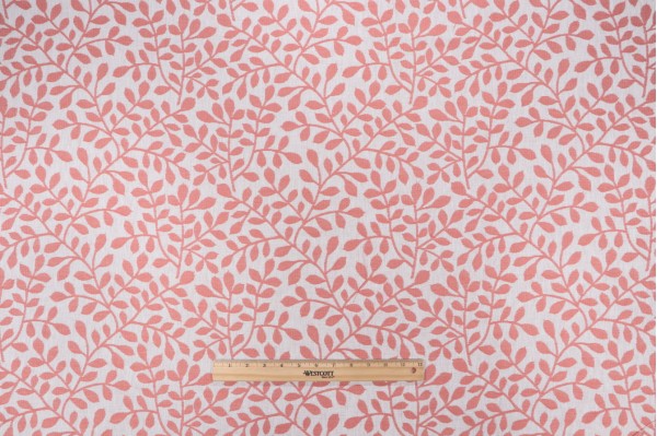 Sample of Covington Vines Woven Upholstery Fabric in 74-Coral 