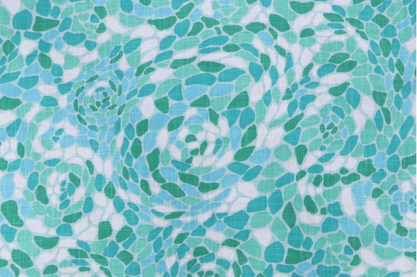 Covington Composition Printed Cotton Drapery Fabric in 24-Seaglass 