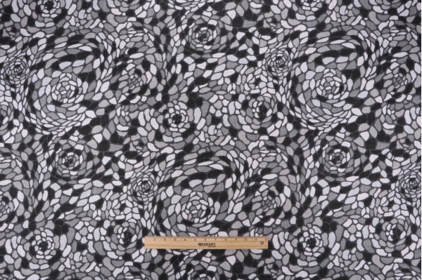 Covington Composition Printed Cotton Drapery Fabric in 922-Granite 