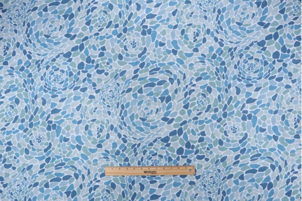 Covington Composition Printed Cotton Drapery Fabric in 518-Seaside 